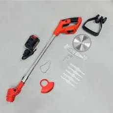 Aparador de Grama Elétrica a Bateria 21V com 1 Baterias e Kit de Lâminas Jardim