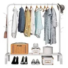 Nova casa multifuncional praticidade piso cabide guarda-roupa ajustável aço carbono