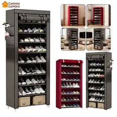 Sapateira com 5/7/9 Prateleiras para Organizar Sapatos Calçados Chinelos Roupas Objetos 24 Pares