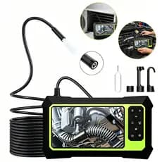 Câmera Endoscópica Industrial 8mm Tela 4.3" HD 1080P para Inspeção Tubulações Manutenção Mecânica