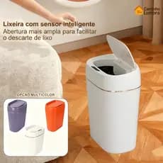 Lixeira Automática 13L Inteligente com Sensor de Movimento e Tampa USB Recarregável