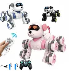 Cachorro Robô Inteligente com Controle Remoto – Pet Interativo Programável que Dança e Canta para Crianças 3–8AnoS