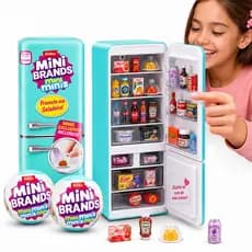 Conjunto de Brinquedos de Mini Geladeira + 2 Capsulas |Brinquedo Infantil Colecionavel