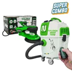 Aspirador Nauber Smart 1600 + Lixadeira Roto 5E Orbital Profissional Kit Completo