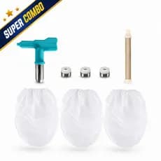 Kit Acessórios Airless 1 Bico + 1 Filtro Branco + 3 Coadores + 3 Vedações