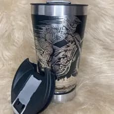 Copo Térmico Personalizado Gravação a Laser  Motocross 473ml Tampa e Abridor