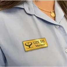 Broche Personalizado Magnético Botton Crachá Nome Acrílico Logo