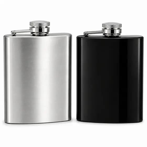 Kit 2 Cantil de Bolso Porta Whisky Vodka Aço Inox Oz Whiskeira Premium