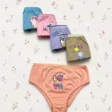Kit 8 Calcinhas Infantil Estampada 100% Algodao Sublimada Infantil Meninas Calcinha