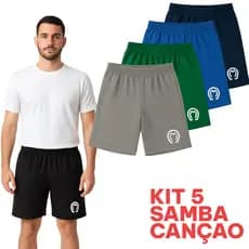 Kit 5 Shorts Bermudas Pijama Lisa Uso Casual e Esportiva Calça Shorts Promoção Samba Canção