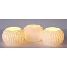 Trio Luminária com Vela LED Grátis - 3 Suporte pra velas de chá (artificial) estilo