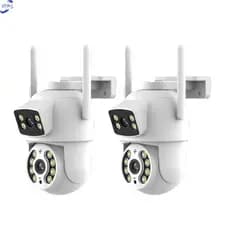 Câmera De Segurança Lente Dupla YOOSE IP66 Wi-Fi 360° Sensor Movimento Visão Noturna 2 em 1 Fixa + Giratória