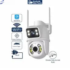 Câmera De Segurança Lente Dupla a Prova de água YOOSEE IP66 Camera IP WiFi 360 Sensor Visão Noturna Externa