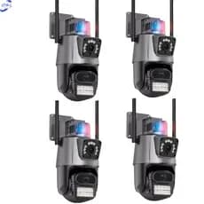 KIT Câmera De Segurança Externa Lente YOOSEE Dupla Com Sirene Wifi 6mp Full Hd 4K 360graus Visão Noturna