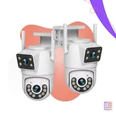 Câmera Visão Dupla PRETO lente 360° Detecção Humana Wifi ”APP YOOSEE” Proteção de Segurança Envio Imediato