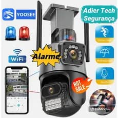 Câmera De Segurança WiFi ICSEE Externa Lente Dupla Com Sirene Full Hd Wifi Visão Noturna App YOOSEE