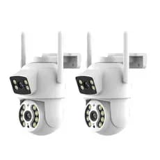 Câmera De Segurança Lente Dupla YOOSEE IP66 Wi-Fi 360° Sensor Movimento Visão Noturna 2 em 1 Fixa + Giratória