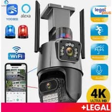 Sirene De Polícia Com Câmera De Segurança Externa De Lente Dupla 4k 6mp , Policial
