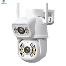 Câmera Dupla 2.4G Externa Ip a Prova D'água com Infravermelho Alarme Wifi Hd Sensor De Movimento