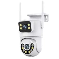 Câmera Dome IP Wireless PTZ de Dupla Lente, Detecção de Humanos com IA, Segurança Residencial
