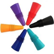 6 peças conjunto Silicone rolha de vinho reutilizável champanhe espumante garrafa de bebida tampa de vedação Anti-desliz