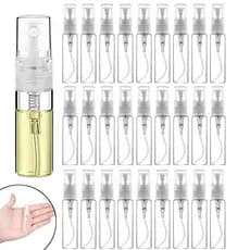 Frasco de Spray de vidro transparente de 5ml, pacote de 30 peças, frasco de Perfume vazio recarregável, embalagem de amo