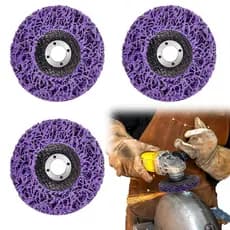 Folha roxa de 115 mm, pacote de 3 peças, para rebarbadora, camada de oxidação de tinta Peeling de alta eficiência