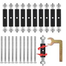 Kit de acessórios de reparo de caixa de Base de soquete de interruptor 50-61mm 10 hastes de suporte + 10 parafusos + 1 c