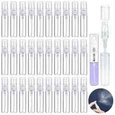 Frasco de Spray de plástico de 3ml, pacote de 30 peças, frasco de Perfume de névoa fina recarregável, portátil à prova d