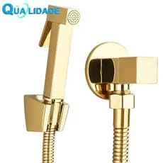 Ducha Higiênica Quadrada Metal Inox Chuveirinho Banheiro Luxo