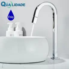 Torneira Banheiro Cromado Lavabo Torneira Banheiro Bancada Água Fria