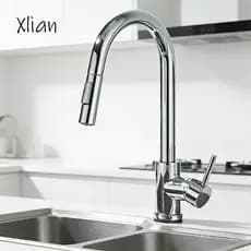 Torneira Gourmet Bancada De Cozinha Misturador Extensível Cor De Aço Inoxidável