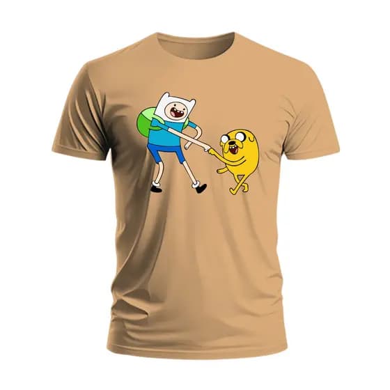 Camiseta Finn e Jake Desenho Hora de Aventura Camisa 100% Algodão T-Shirt Adventure Time