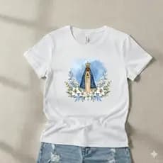 Camiseta Cristã Nossa Senhora de Aparecida Blusa 100% Algodão Estampada Católica Envio Rápido