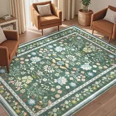 Retro flor quarto sala de estar casa cristal veludo capa completa antiderrapante resistente à sujeira tapete decorativo