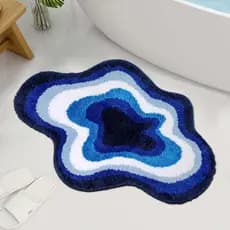 Venda quente série arco-íris imitação de caxemira tapete quarto decoração tapete banheiro absorção água pronto estoque t