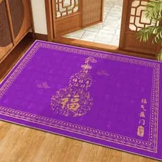 Nove roxo longe Feng Shui porta de entrada tapete porta entrada casa sete estrelas roxo decorativo pé tapete fora da por
