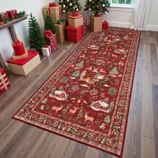 Novo estilo venda quente inverno natal corredor resistente à sujeira resistente ao desgaste decorativo tapete etiqueta V
