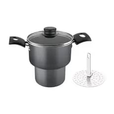 Cuscuzeira Tramontina Turim Alumínio Starflon Chumbo 14cm