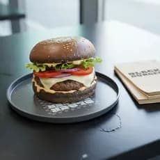 Kit 6 Pratos Rasos Hambúrguer 20cm Tramontina Black Burger P Cinza-escuro Hamburguer