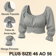 Cropped Jumbo Plus Size Blusinha Barata Promoção Liquidação