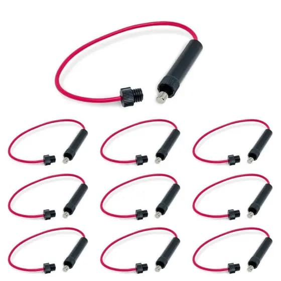 Kit 10 Porta Fusível Vidro (2060) Plástico Abs Tarponn