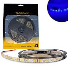 Fita De Led Azul 300 Leds Smd 5050 5m Ip65 24v Tarponn