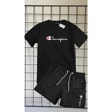 Conjunto Kit camiseta 100% algodão 30,1 bermuda MODA PRAIA CHAMPION