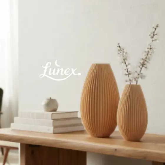 Kit 2 Vasos de Decoração Lunex – Estilo Moderno e Elegante para Sala, Quarto e Escritório
