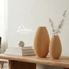 Kit 2 Vasos de Decoração Lunex – Estilo Moderno e Elegante para Sala, Quarto e Escritório