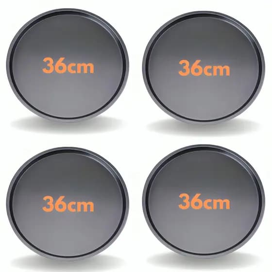 Kit 1, 2, 3 e 4 Forma Assadeira de Pizza Redonda Antiaderente Não Gruda Salgado