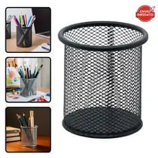 Kit Porta Canetas Aramado Metal Redondo e Quadrado Porta Treco Organizador