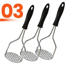 Amassador 03 Unidades Espremedor de Batata Inox Manual Funcional
