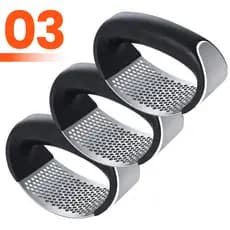 Combo 03 Espremedor Alho Amassador Manual Resistente Cozinha Utilidade